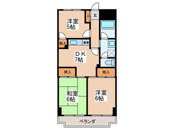 ドミ－ル四ツ木の物件間取画像